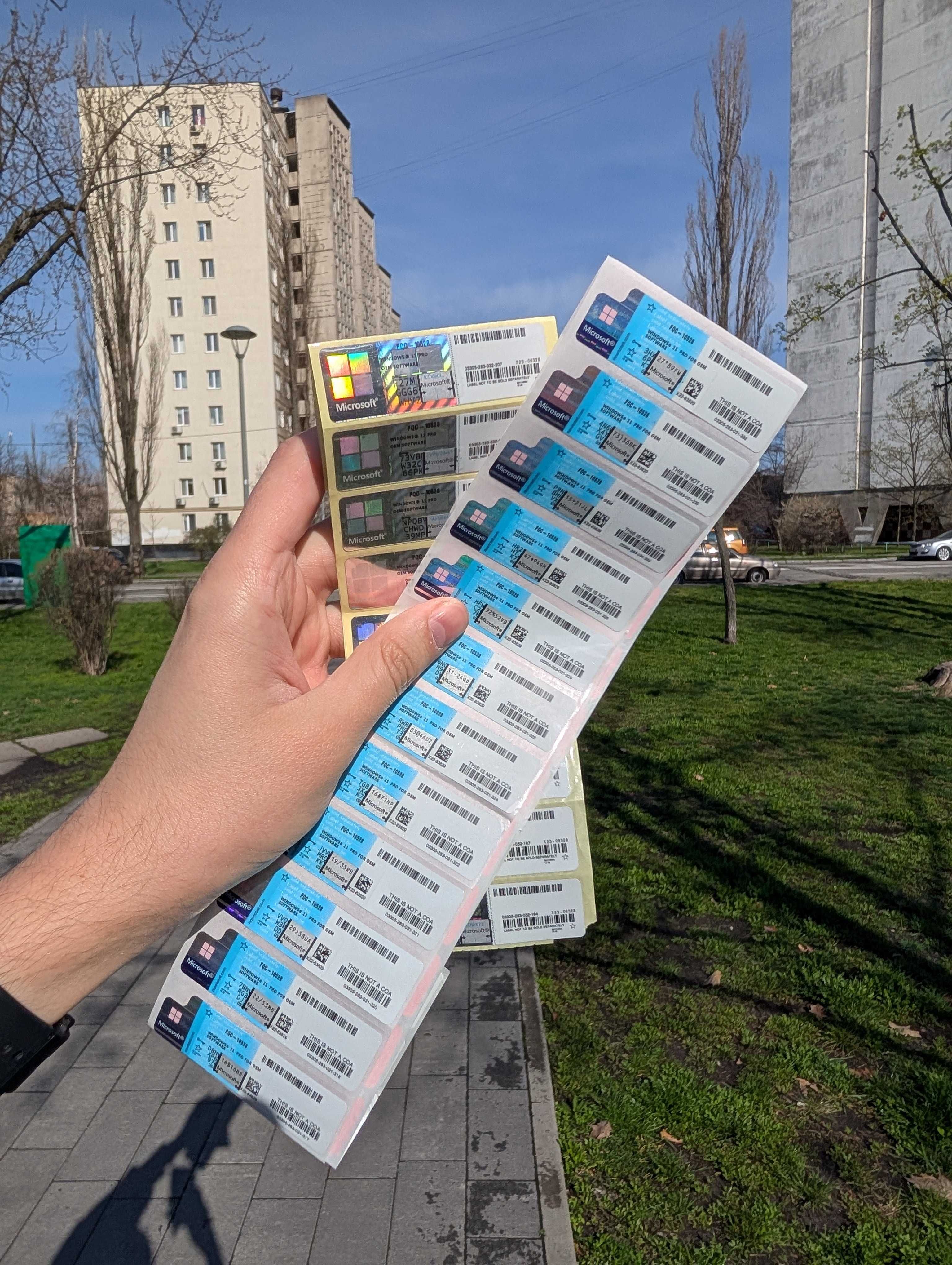 Физическая Windows 11 Pro Sticker | Стікер Віндовс 11 Про ОЕМ | Стикер