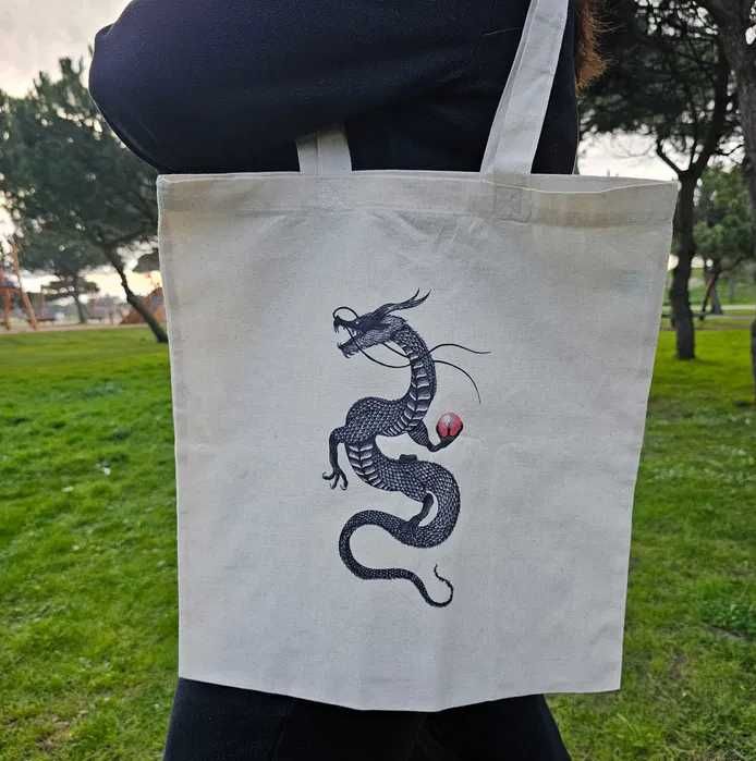 Totebag Dragão Vermelho - Arte Original