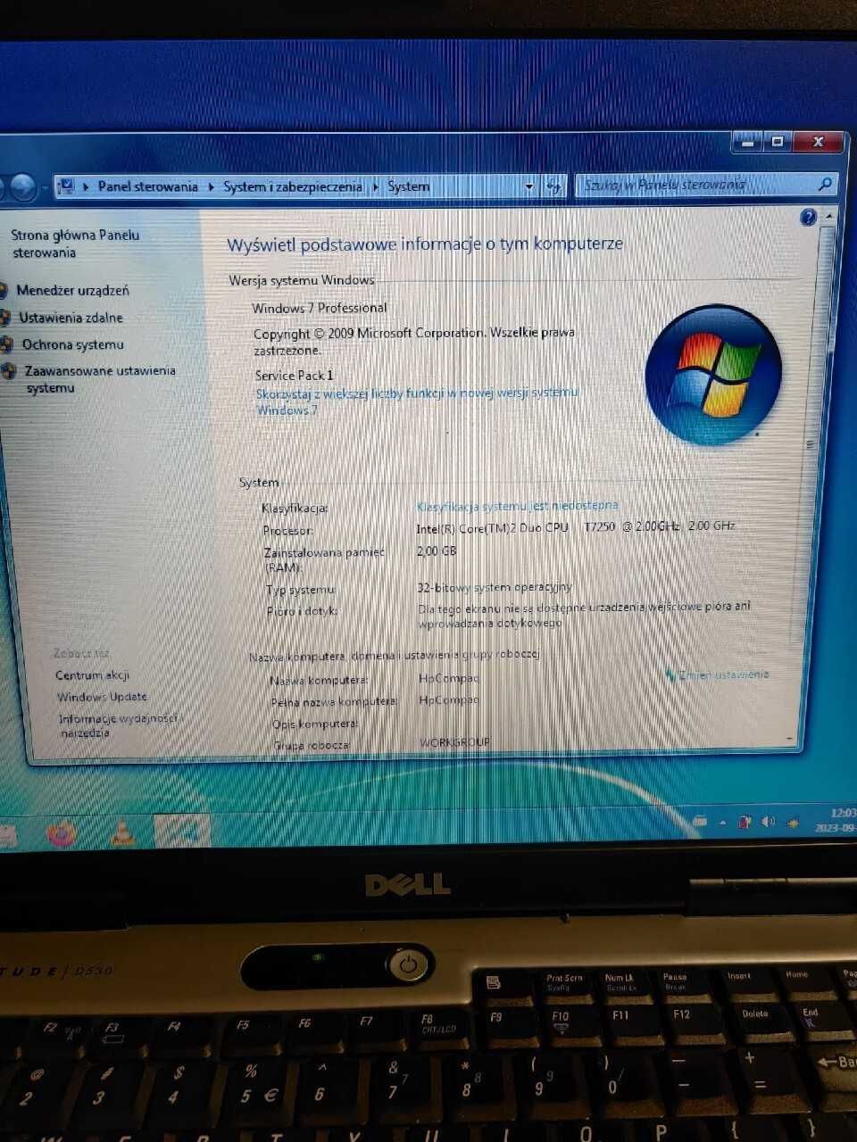 DELL LATITUDE D530 Core Duo T7250 2GHz/2/160 do diagnostyki samochodu