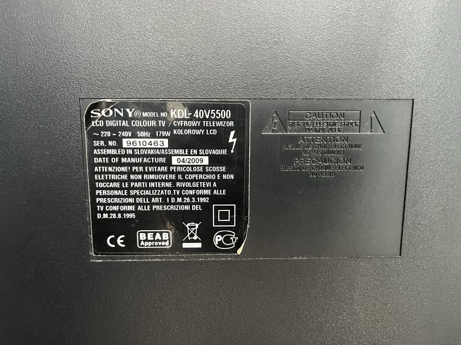 Telewizor Sony Bravia KDL-40V 55