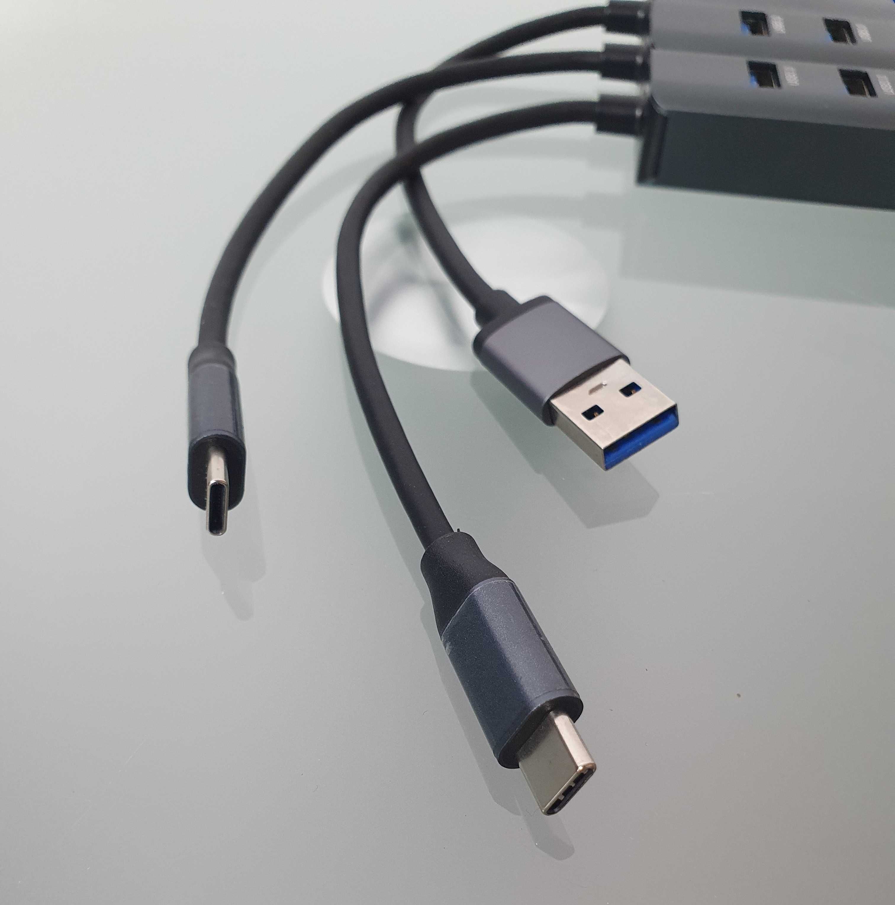 Koncentrator HUB USB 3.0 LAN RJ45 aluminiowy