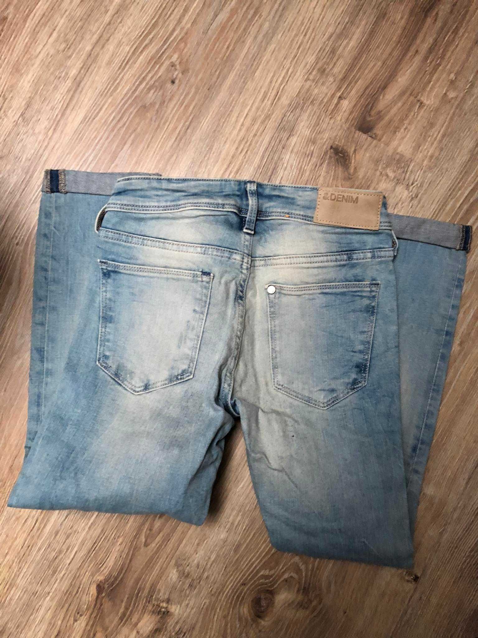 2x spodnie dziewczęce rurki rozmiar 140, marka H&M