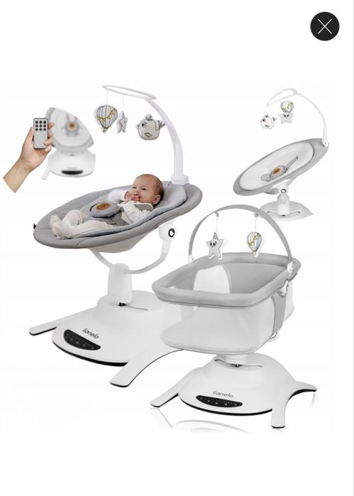 Lionelo leżaczek bujaczek elektryczny + gondola 2 w 1 GWARANCJA!!!