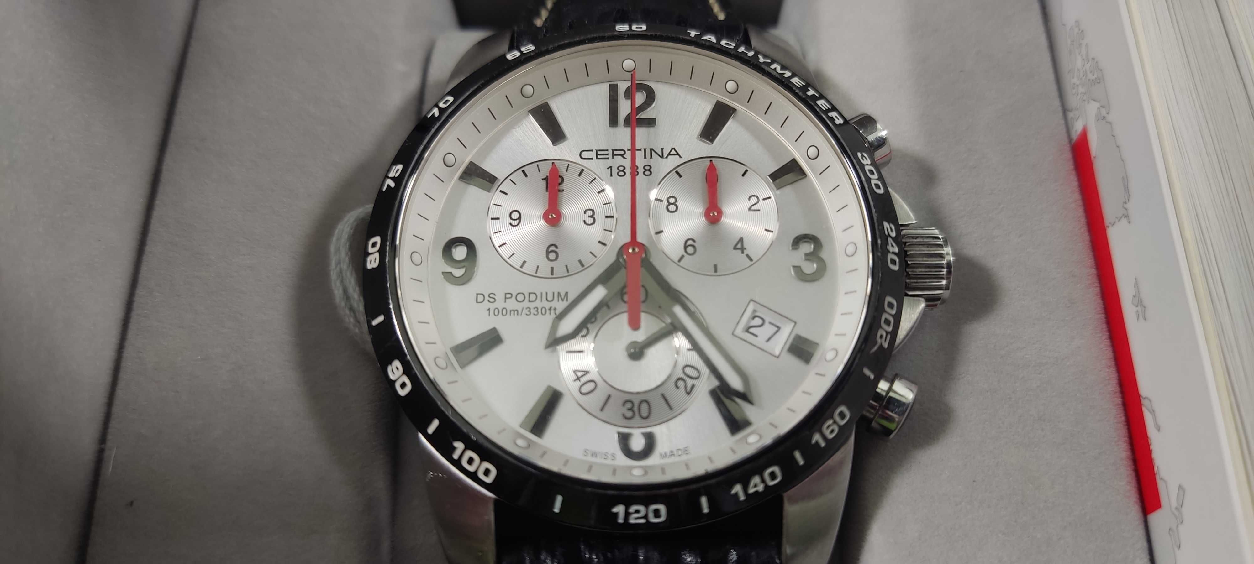 Zegarek męski Certina Ds Podium Big Size Chrono 100m TACHYMETER 300