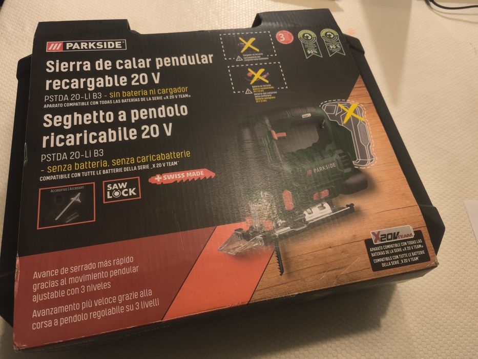 Serra de Recortes Parkside 20V (Nova em Caixa) - PSTDA 20-Li B3