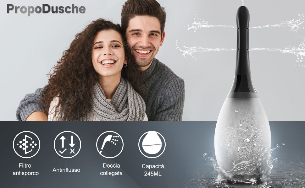 Urządzenie do lewatywy 245 ml, nasadka prysznicowa