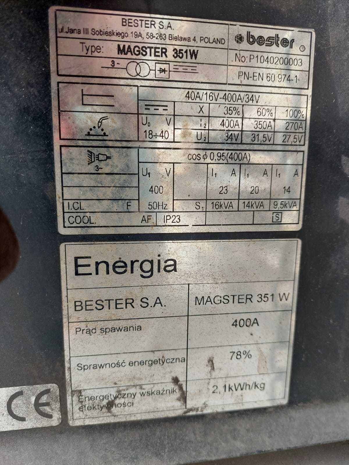 Spawarka migomat Magster 351 W na częsci