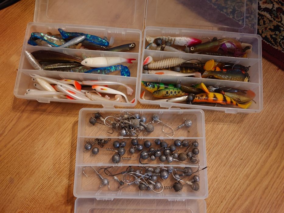 Torba+pudełka z akcesoriami spining