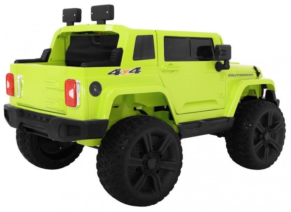 Auto Na Akumulator Mighty Jeep Dla Dzieci Zielony 2-Osobowy Napęd 4X4