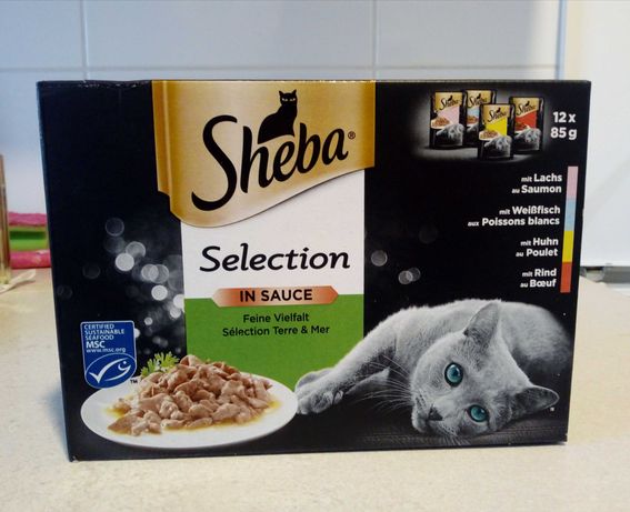 Karma dla kota Sheba  Selection 12 szt x 85 g.