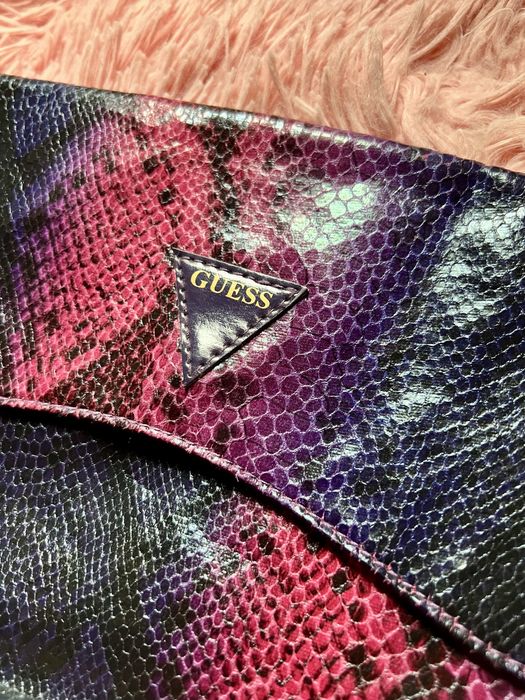 Guess piękna clutch bag kopertówka wężowy print