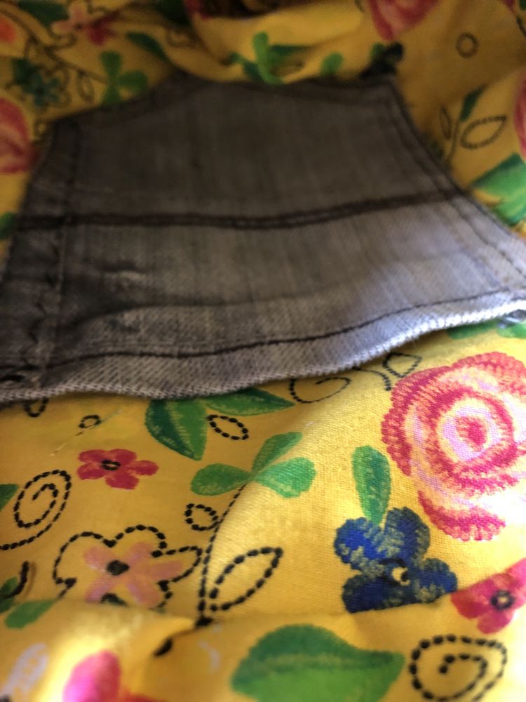 Dżinsowa jeansowa okrągła torebka handmade