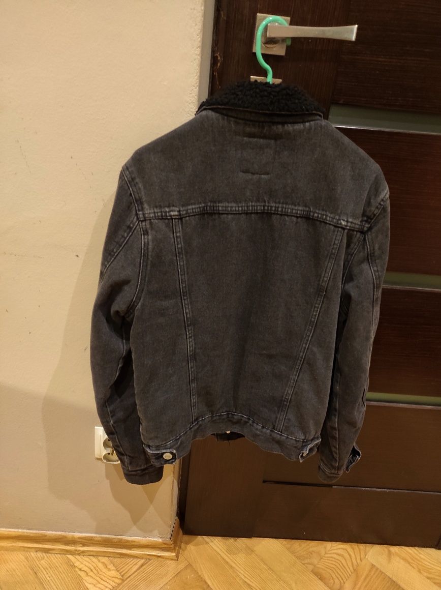 Kurtka jeansowa katana męska czarna ocieplana Primark