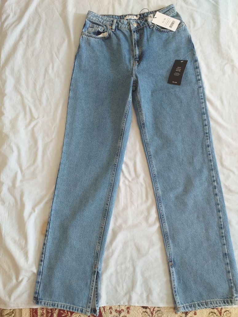 NA-KD spodnie jeans wysoki stan roz 38