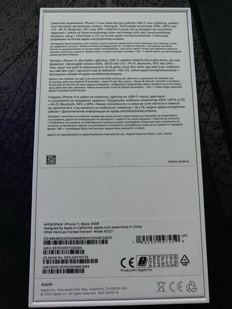 iPhone 11 64gb Czarny 96% kondycja baterii. Jak nowy