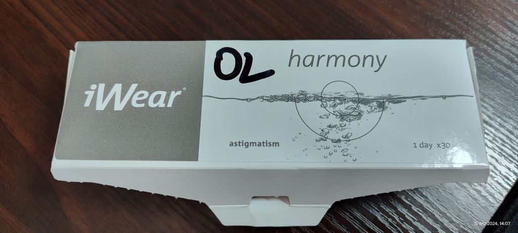 Soczewki Jednodniowe iWear harmony Astigmatism -1,0