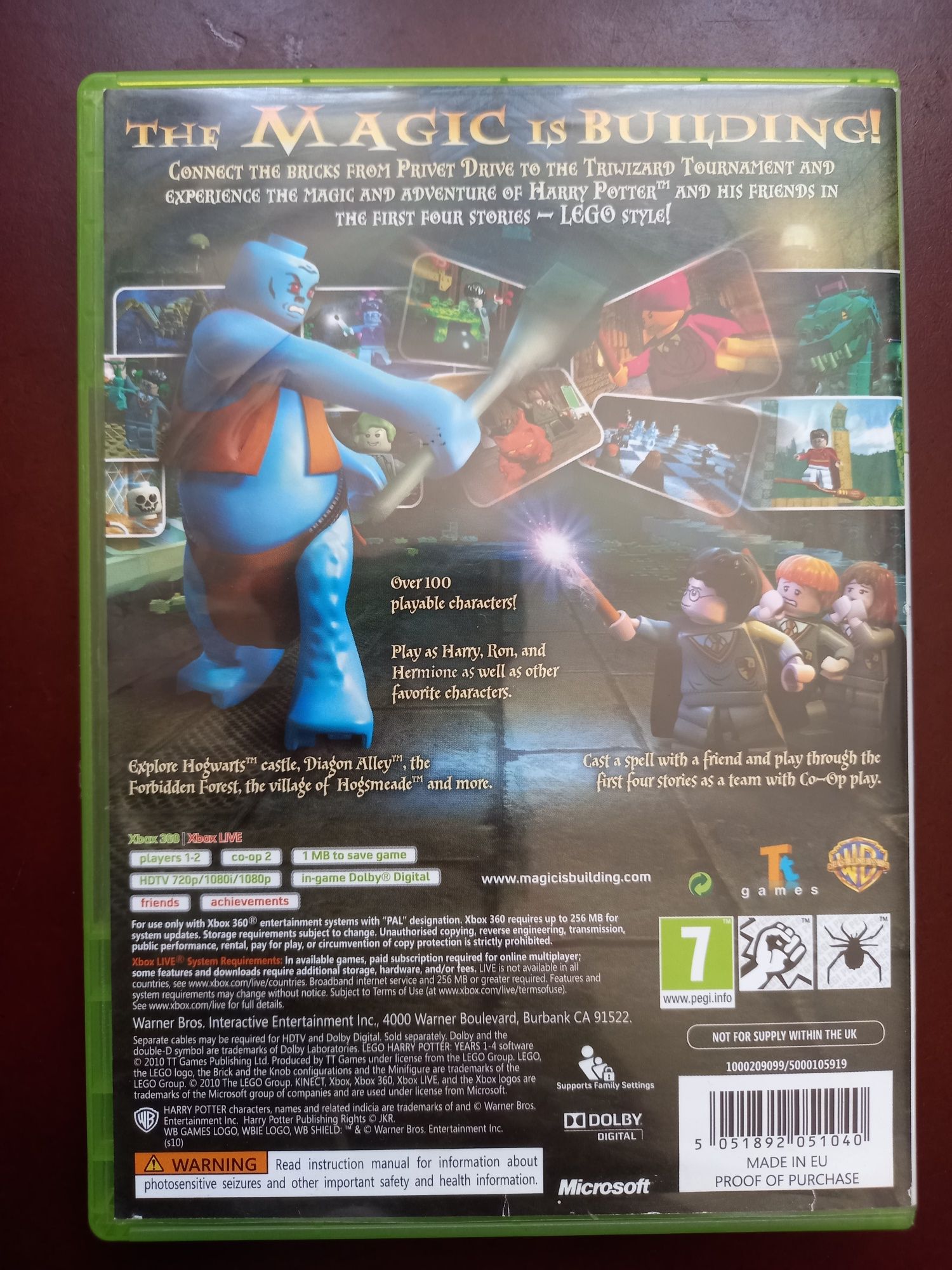 Gra Lego Harry Potter 1-4 lat na xbox 360