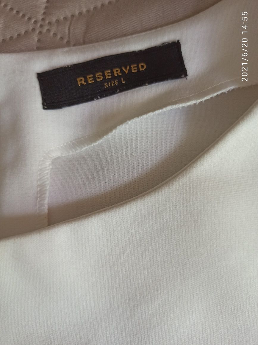 Sukienka  biała Reserved rozmiar L