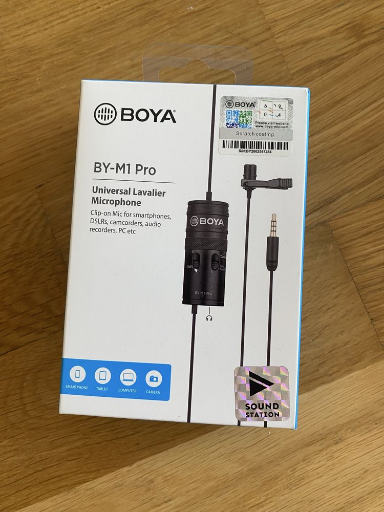 Mikrofon krawatowy pojemnościowy Boya BY-M1 Pro