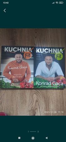NOWE zestaw 2 książek kulinarnych Kuchnia Fit cz. 1 i 2 Konrad Gaca