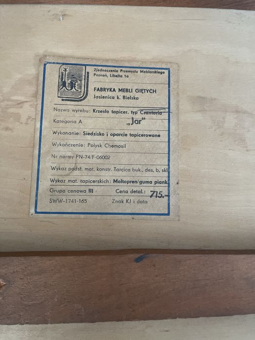Krzesła Jar vintage