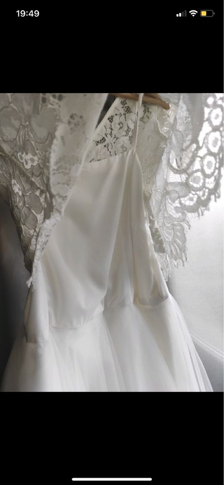Suknia ślubna sukienka xs s 34 36 Koronkowa krótka