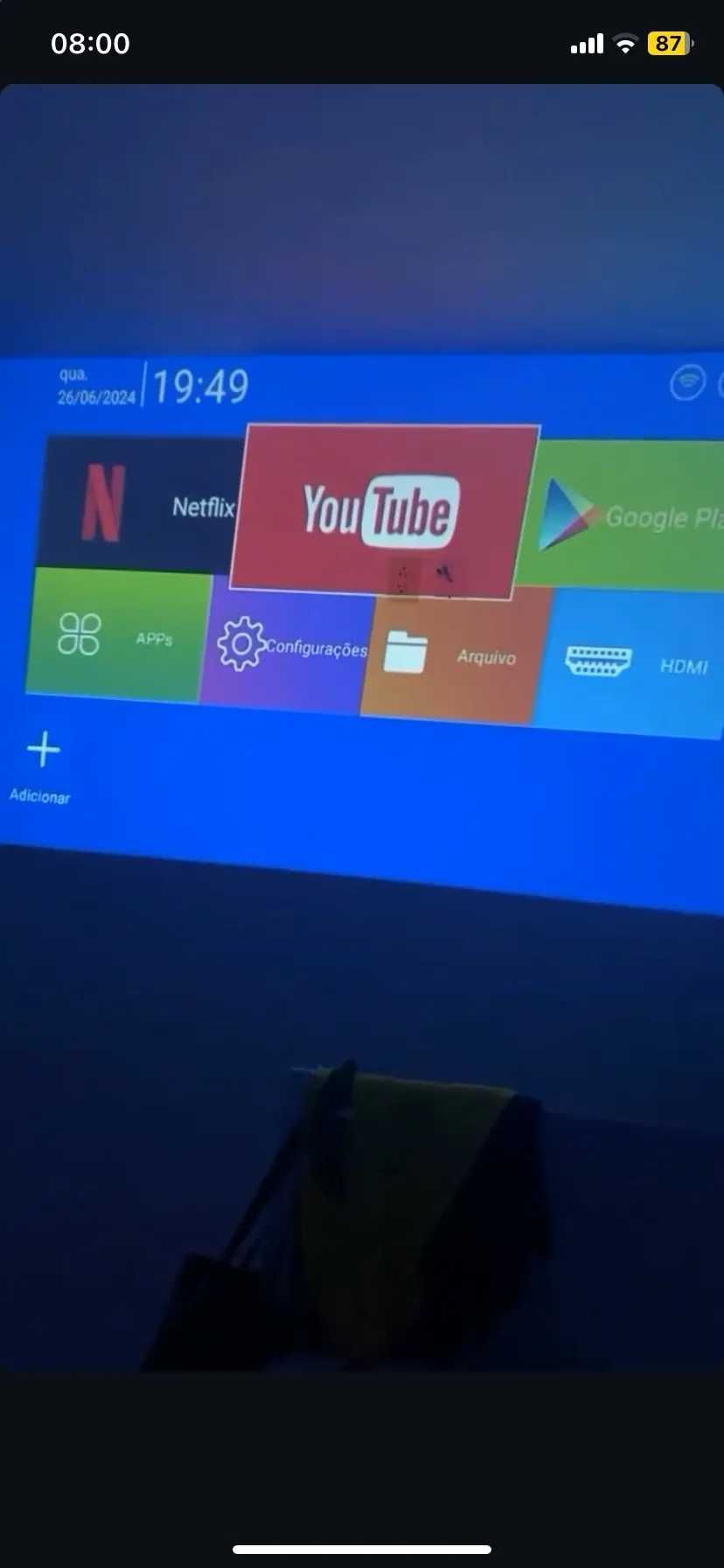 Mini projektor, Android 11, Smart TV, LED Magcubic HY300 PRO, biały