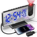 Zegarek elektroniczny budzik alarm termometr lustro  led zegar radio