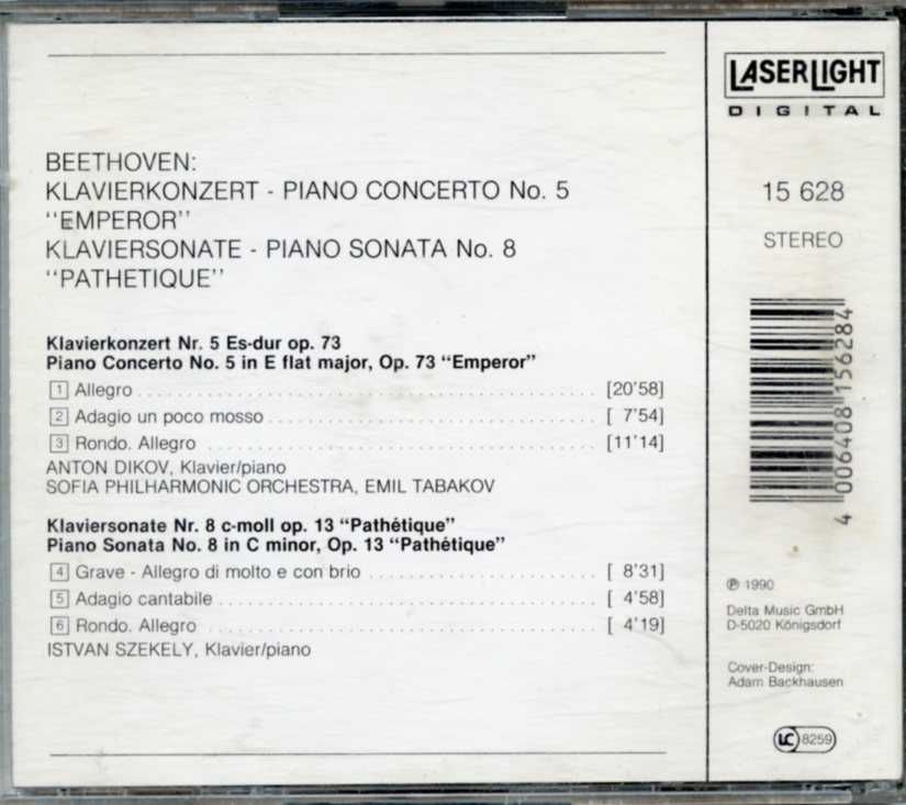 Beethoven Klavierkonzert Nr. 5 Emperor Klaviersonate Nr. 8 Pathétique