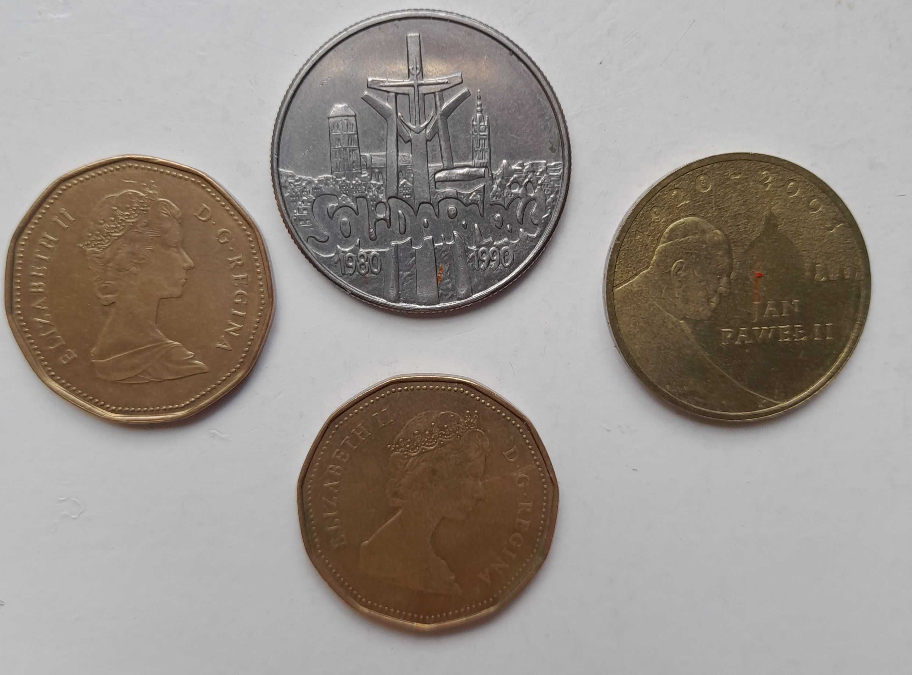 Monety: Papież, Solidarność, Dolar kanadyjski