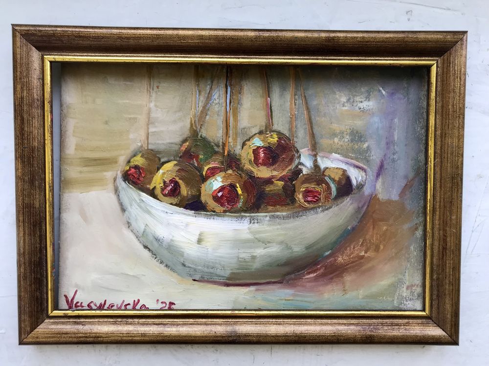 Картина Масло Авторская Живопись Цветы Натюрморт Пейзаж Ирисы Кувшинки