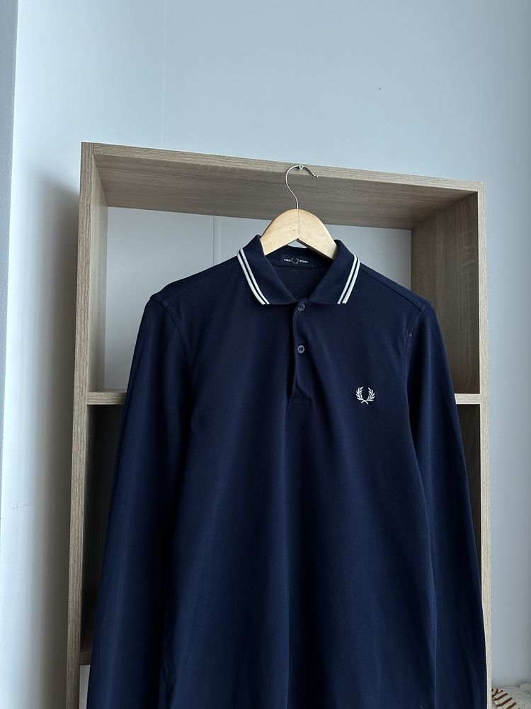 Vintage Fred Perry Big Logo Blue Long Sleeve