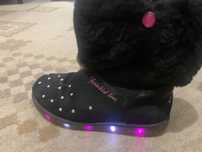 Kozaki czarne świecące Twinkle toes Skechers