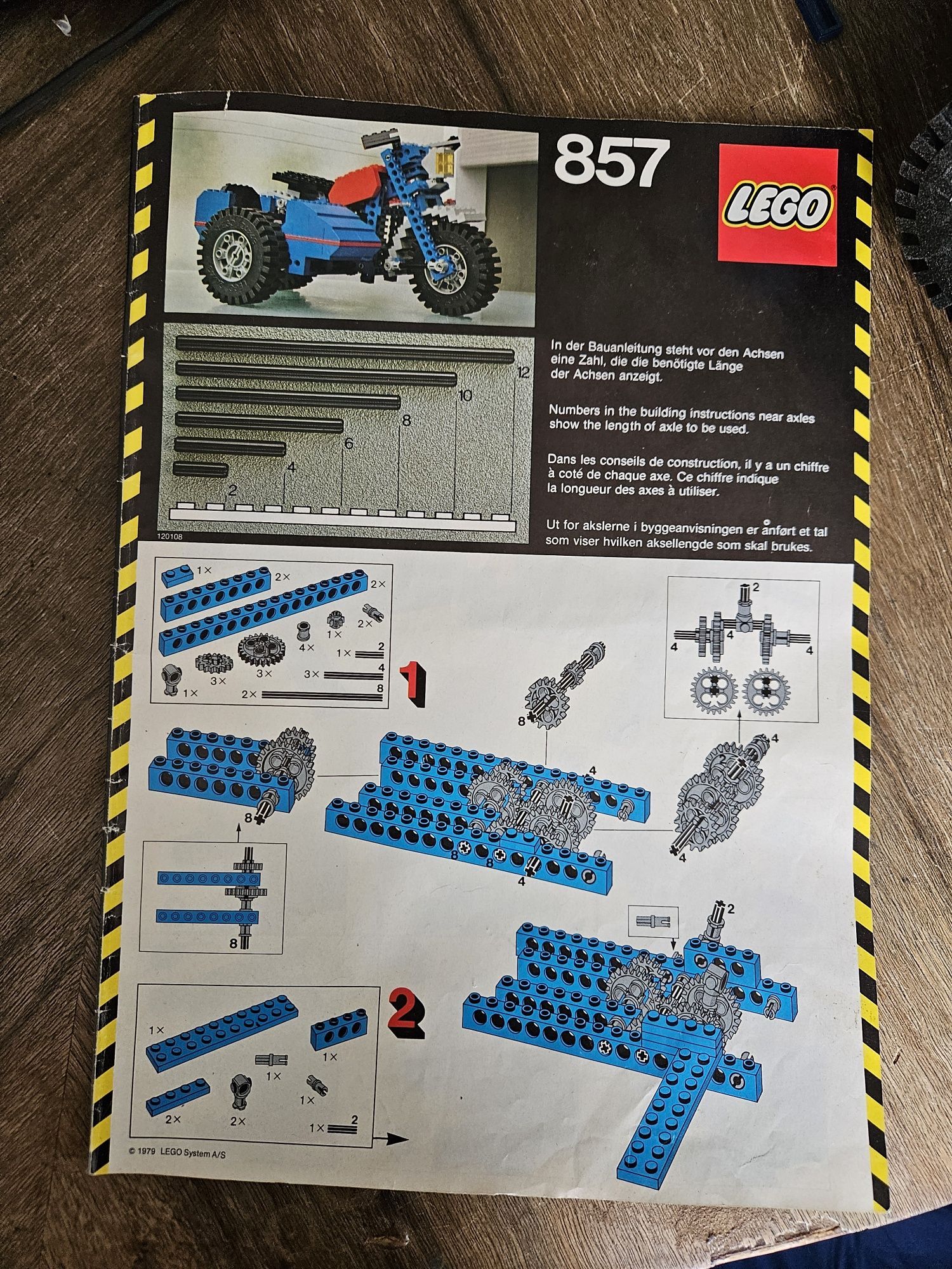 Lego technic 857 z pudełkiem i instrukcją