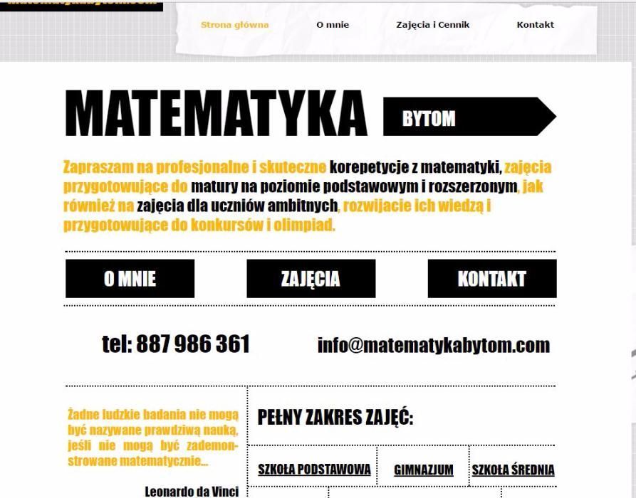 Matematyka Korepetycje Matura Nauczyciel Akademicki Bytom