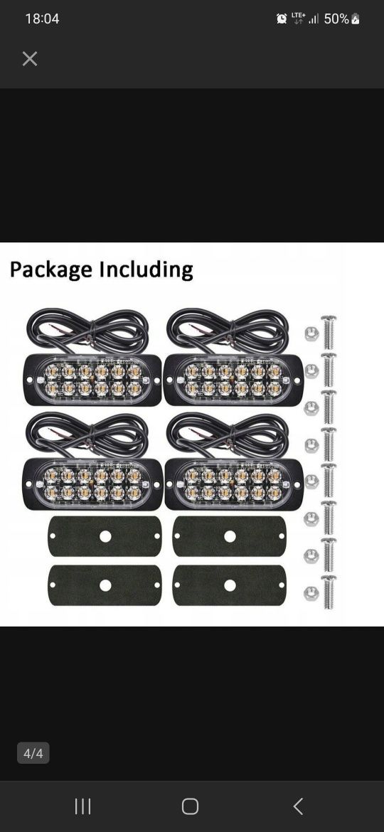 4 szt. 12-24V stroboskop awaryjny stroboskop ostrz