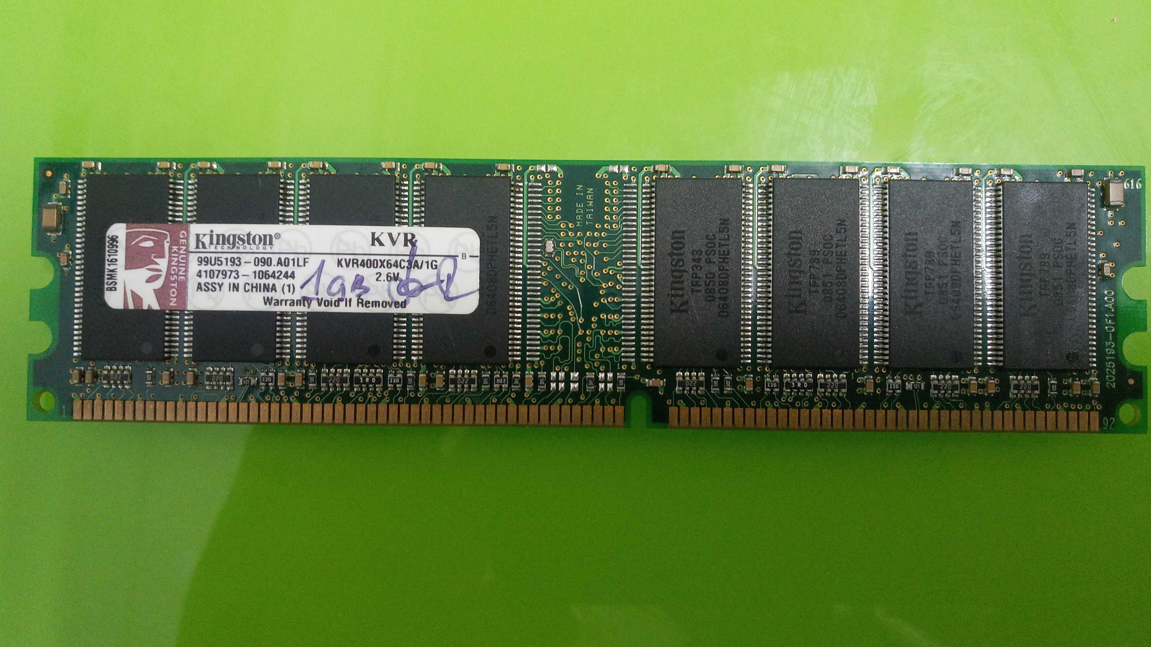 Memória Ram Kingston 1GB DDR 400MHZ -  PC3200