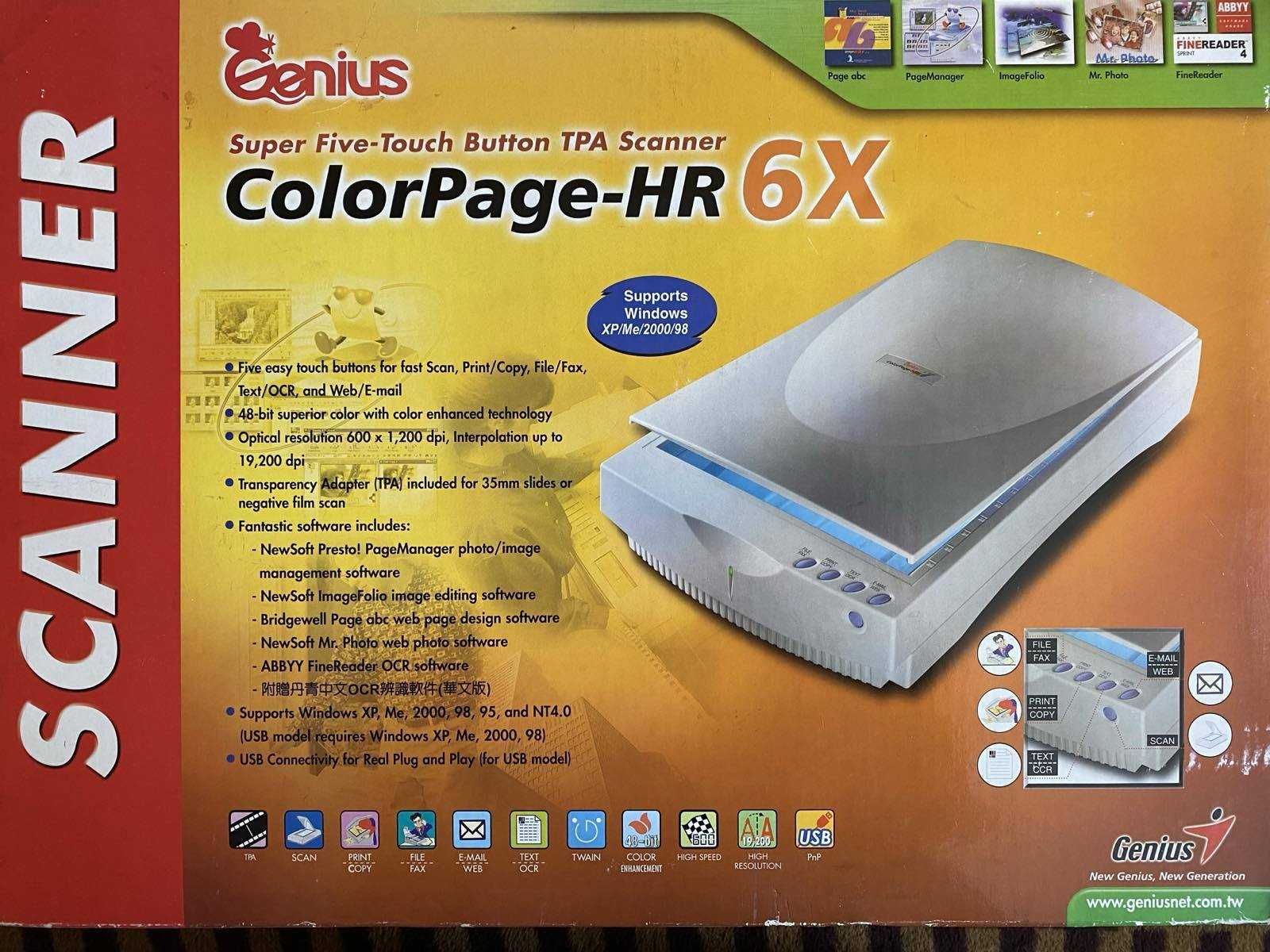 Сканер, сканер для слайдов Genius ColorPage-HR6X USB