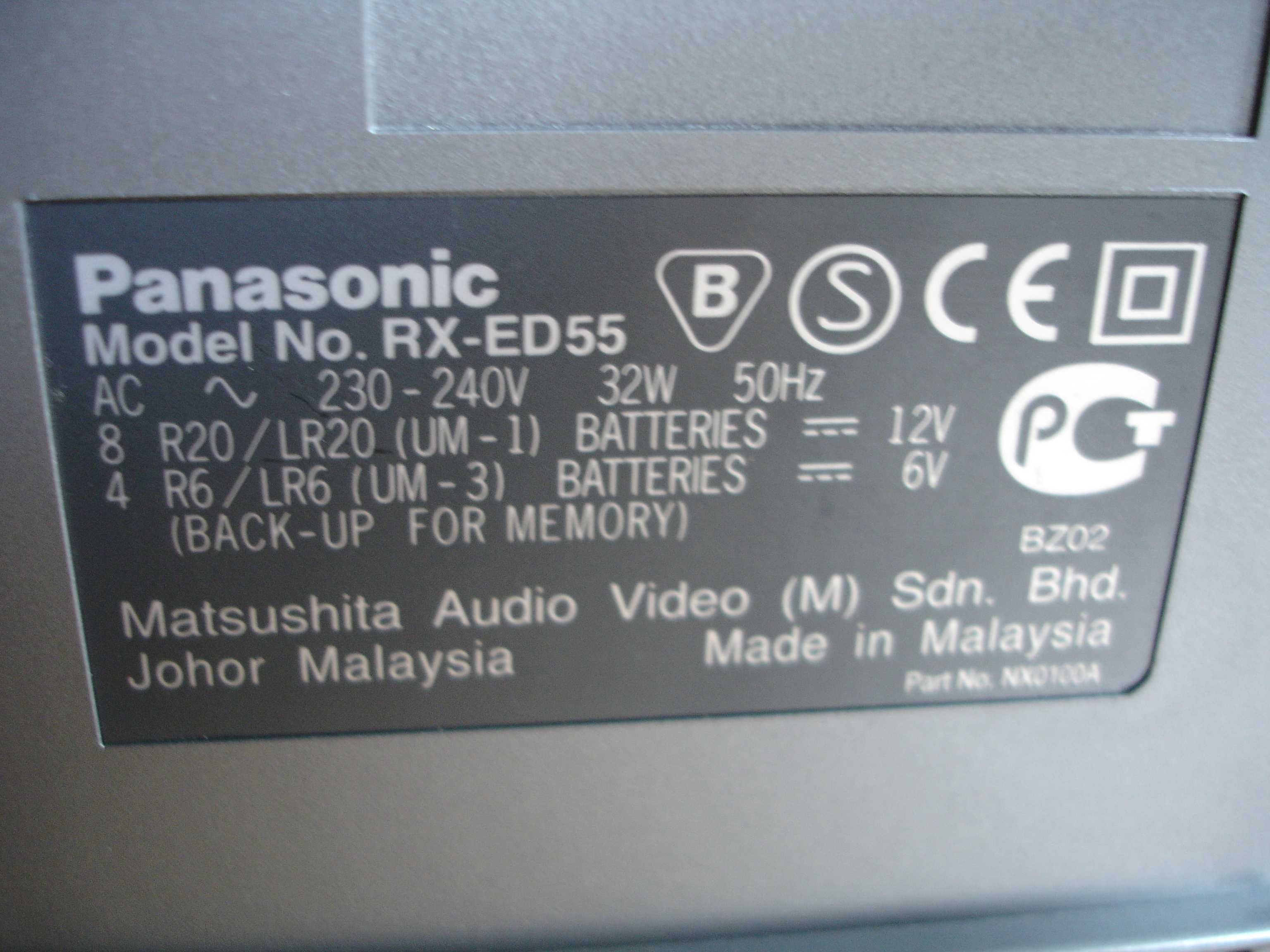 Radiomagnetofon PANASONIC RX-ED55