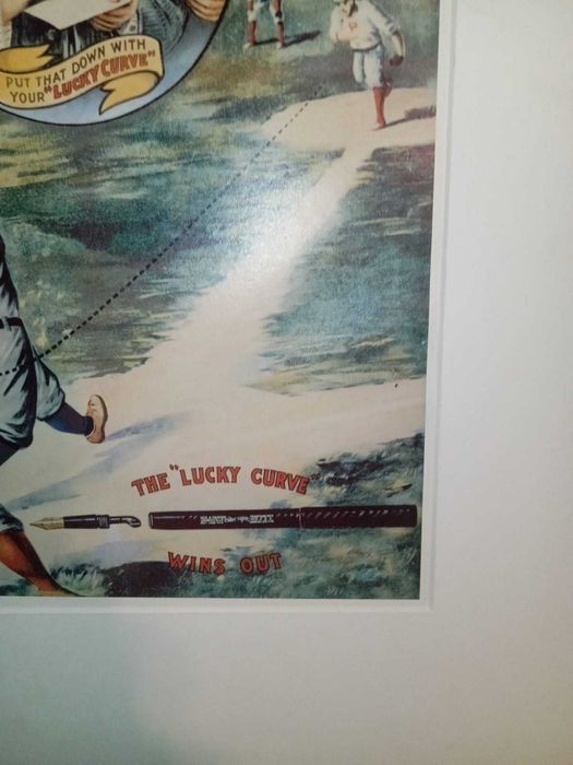 Publicidade de 55 cm 44 cm paker antigo sem vidro