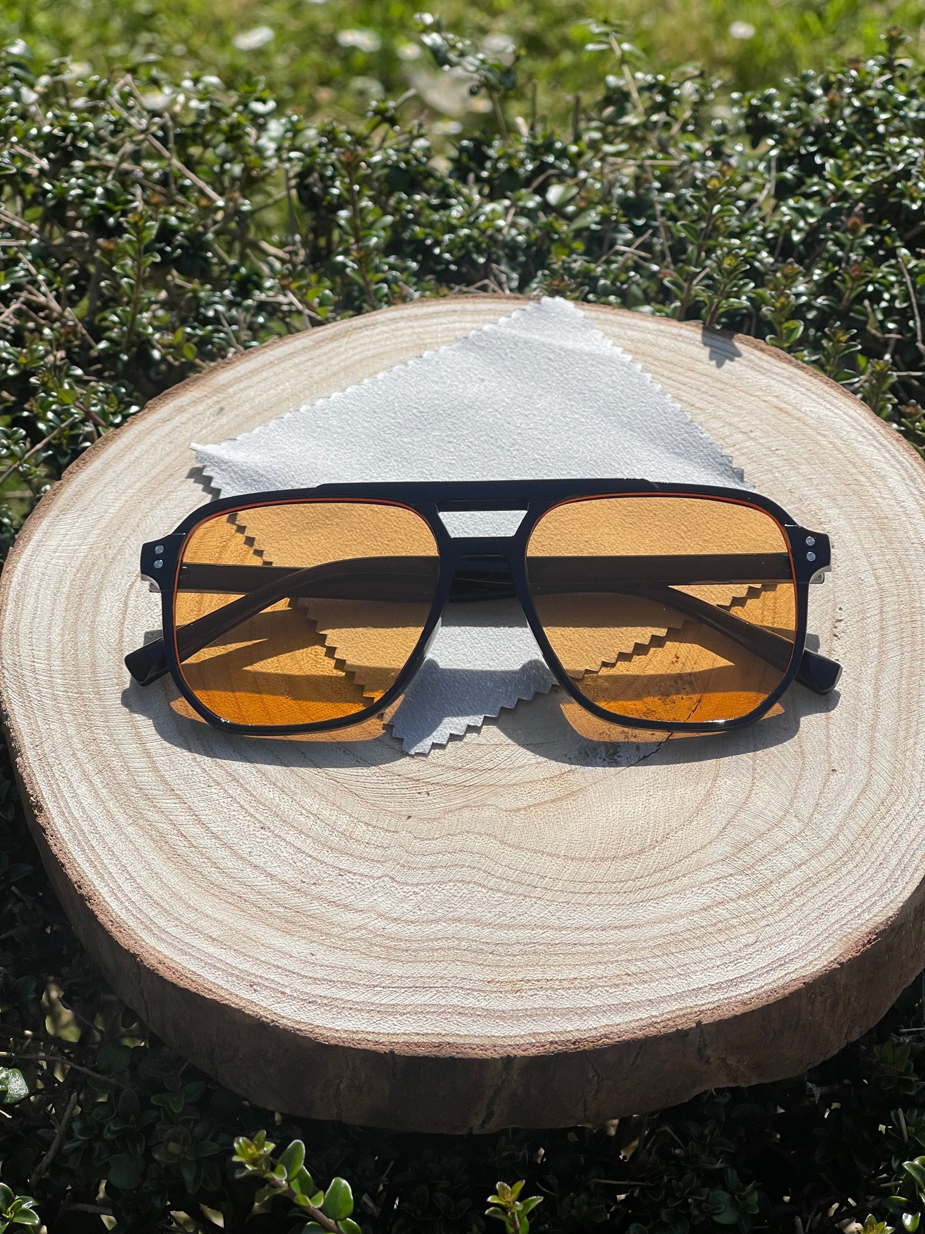 Óculos de sol lente amarela