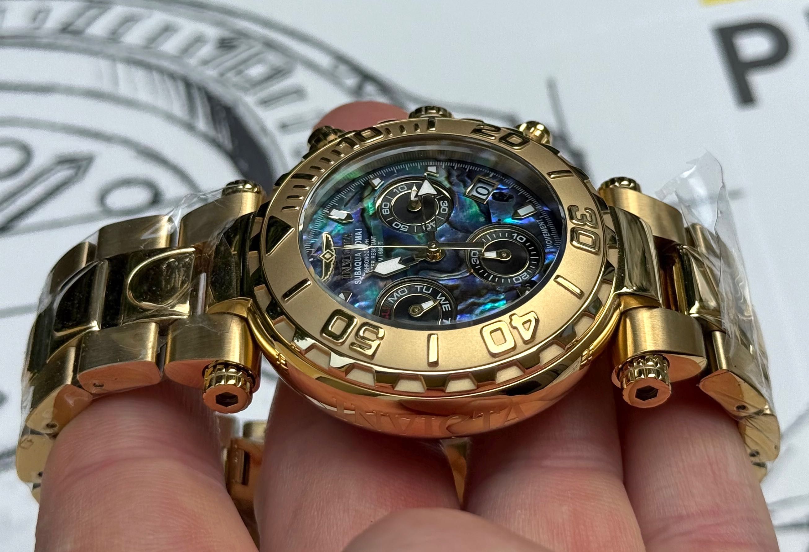 Годинник Invicta 25801 Subaqua Noma I 47 mm. Gold Abalone Swiss