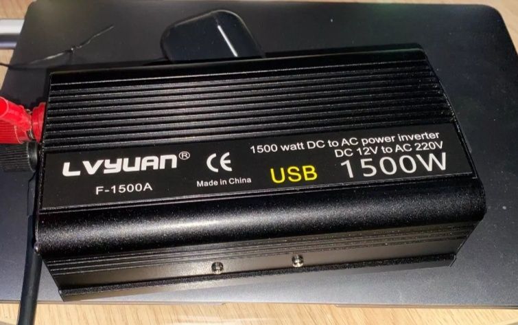 Портативный инвертор 1500w ,с 12в в 220в