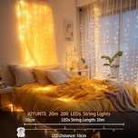 Xiyunte 200 Lampek Led Zasilanych Bateriami, 10M 8 Trybów