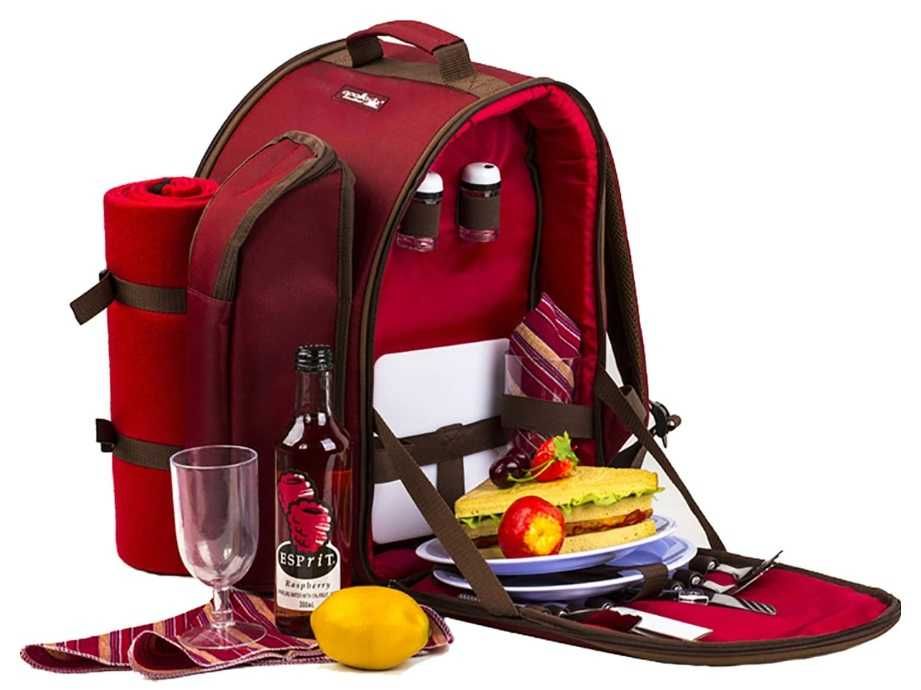 Plecak piknikowy torba z komorą chłodzącą, koc dla 2 osób