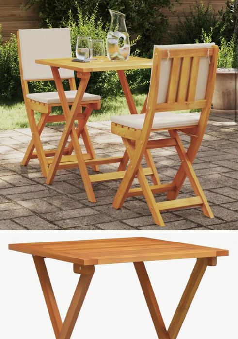 Vendo conjunto de três cadeiras de jantar dobráveis, novas