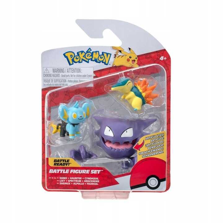 Pokemon figurki battle 3PAK SHINX + HAUNTER + CYNDAQUIL