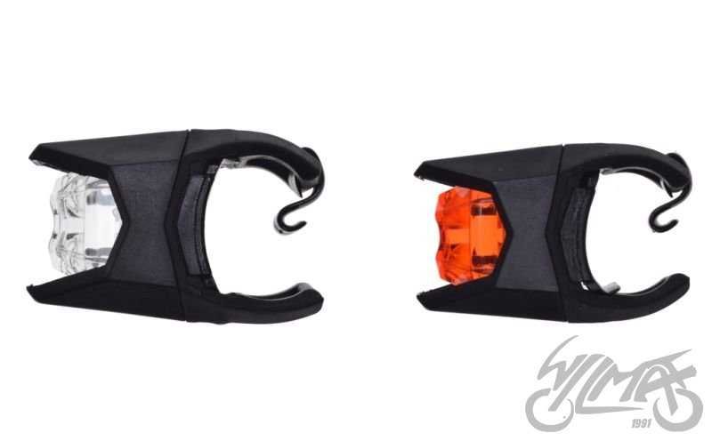 LAMPA Rowerowa Przód Tył LED kpl. 2 szt Silikon
