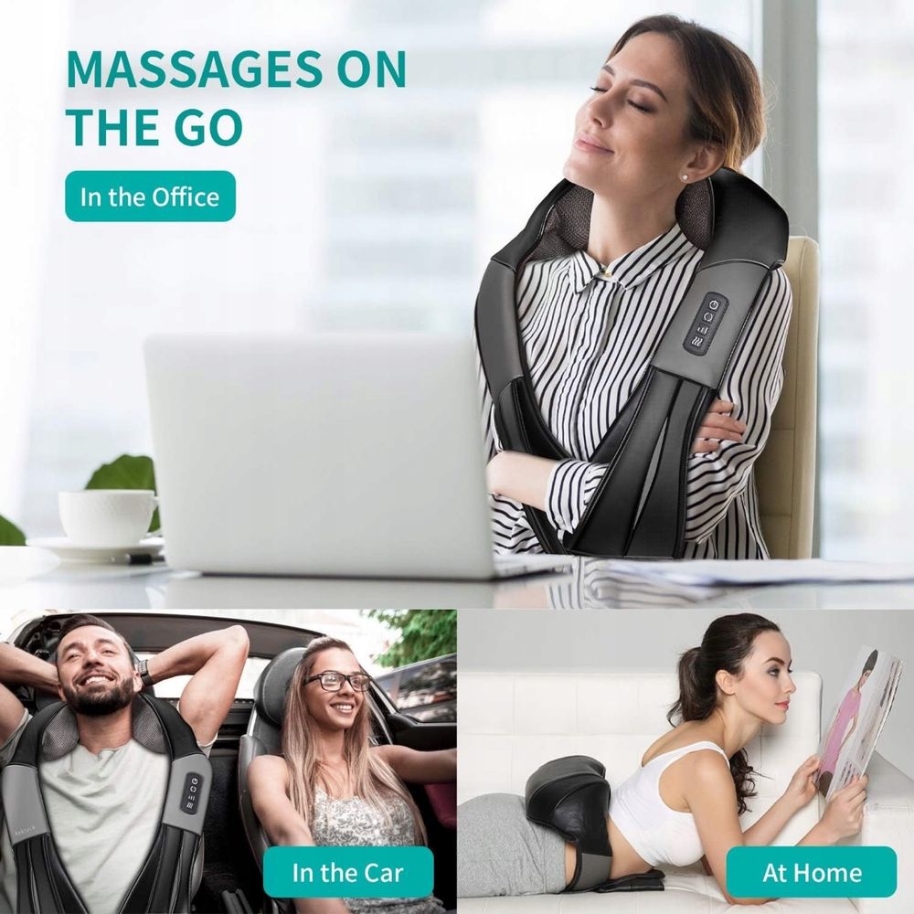 Nekteck 3D Shiatsu Masażer Karku z Ogrzewaniem