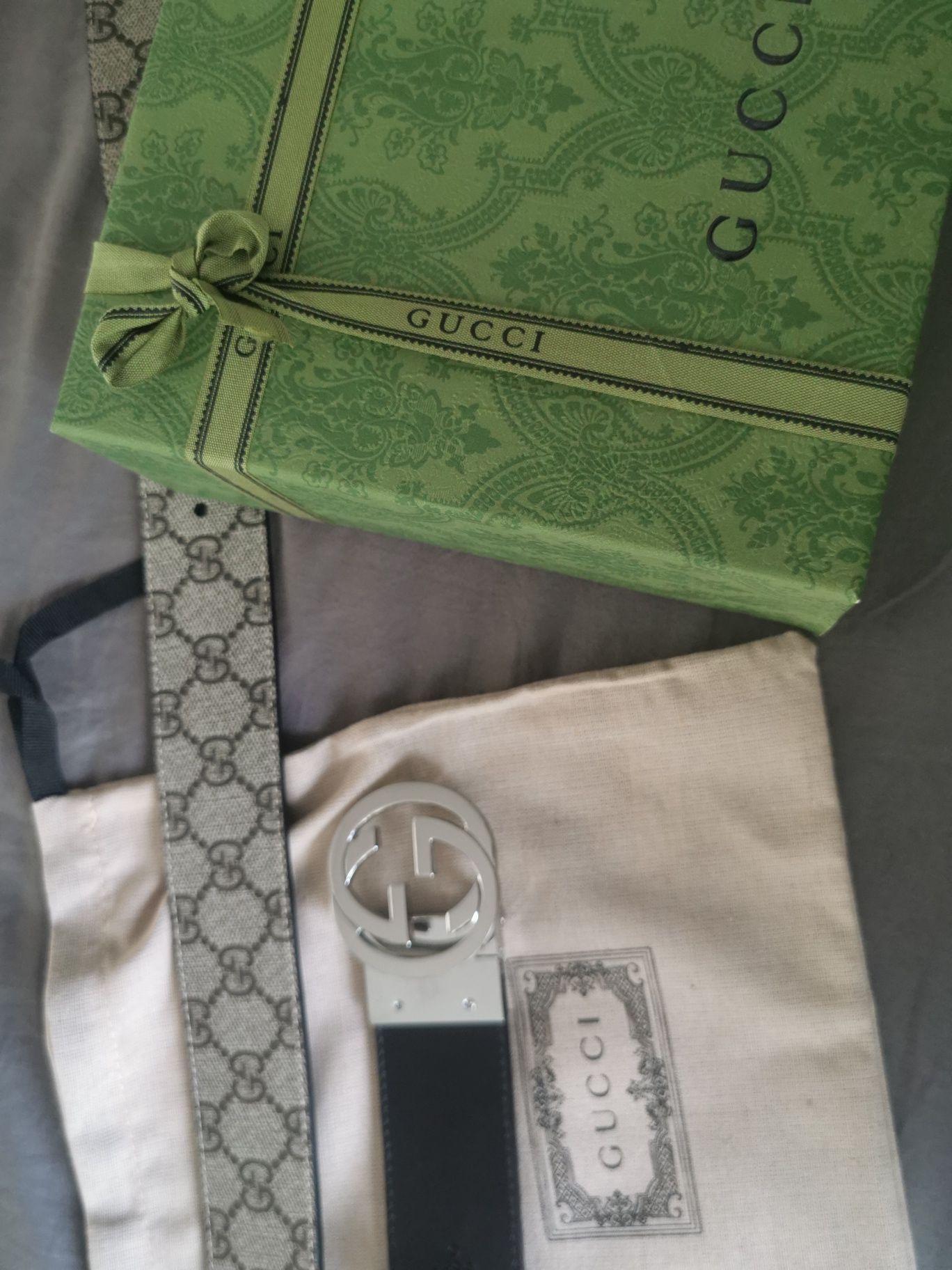 Pasek Gucci riversible Supreme GG belt leather